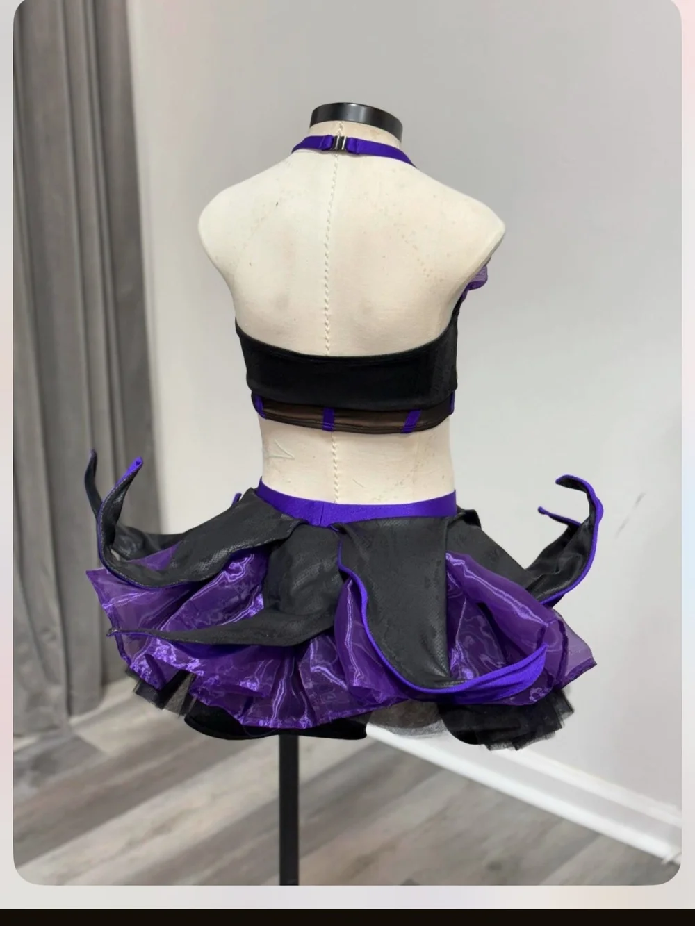 Ursula - Purple and Black Dance Kids Costume Set - Wig Included.  size - CL